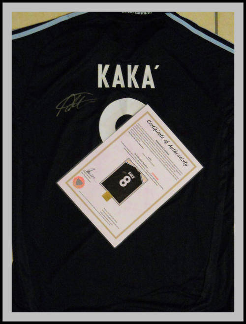 KAKA SIGNED REAL MADRID SHIRT WITH CERTIFICATE OF AUTHENTICITY