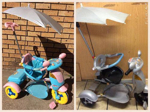 Children Push Tricycle