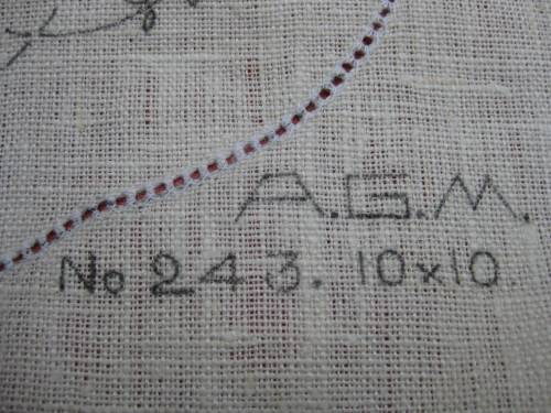 Linen embroidery cloths - little side table sized.