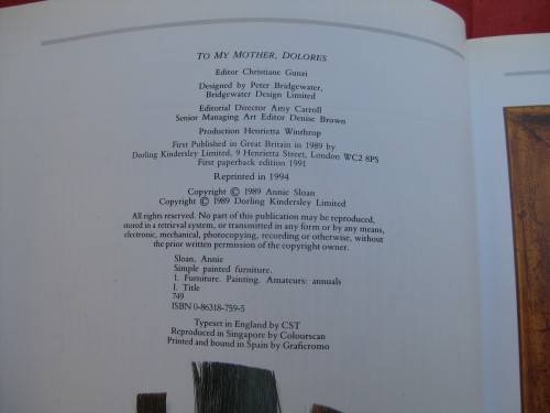 `Simple Painted Furniture`  Soft cover.