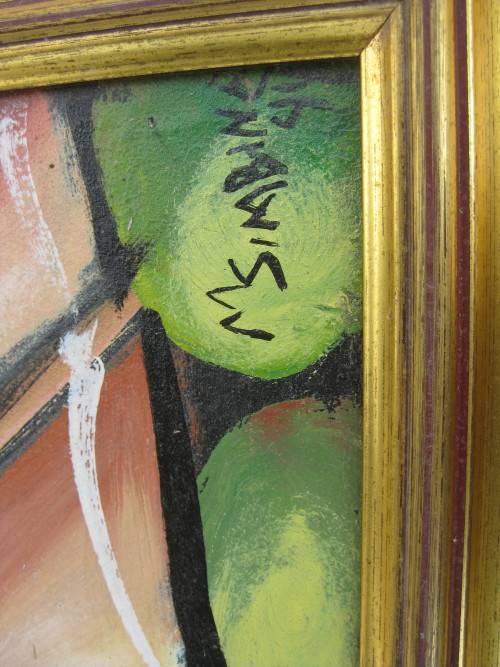 Original framed paintings by M. Simbine dated 1999.  Mozambique.
