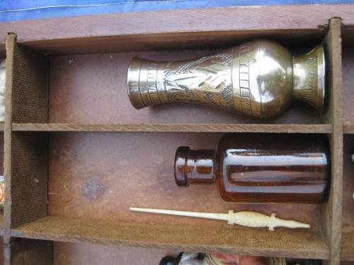 Printer`s tray complete with ornaments.