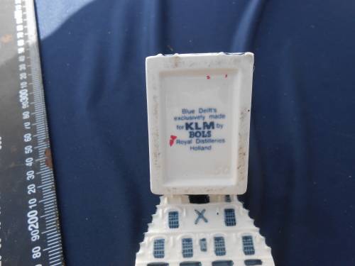 Blue Delft`s exclusively made for KLM by Bols Royal Distilleries Holland.  Houses no`s. 50 and 87.