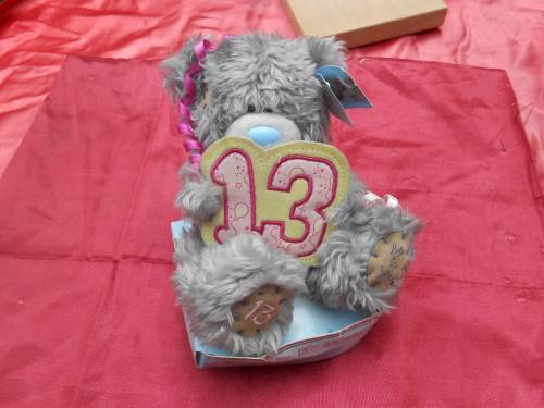 Me-to-you Teddy for an 13th birthday.