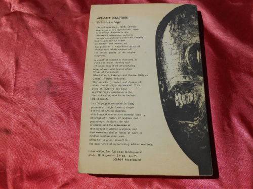 1958.  `African Sculpture`  Ladislas Segy.  Soft cover.