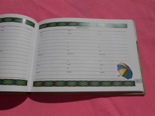 `Golf Score Book`   Hard cover.