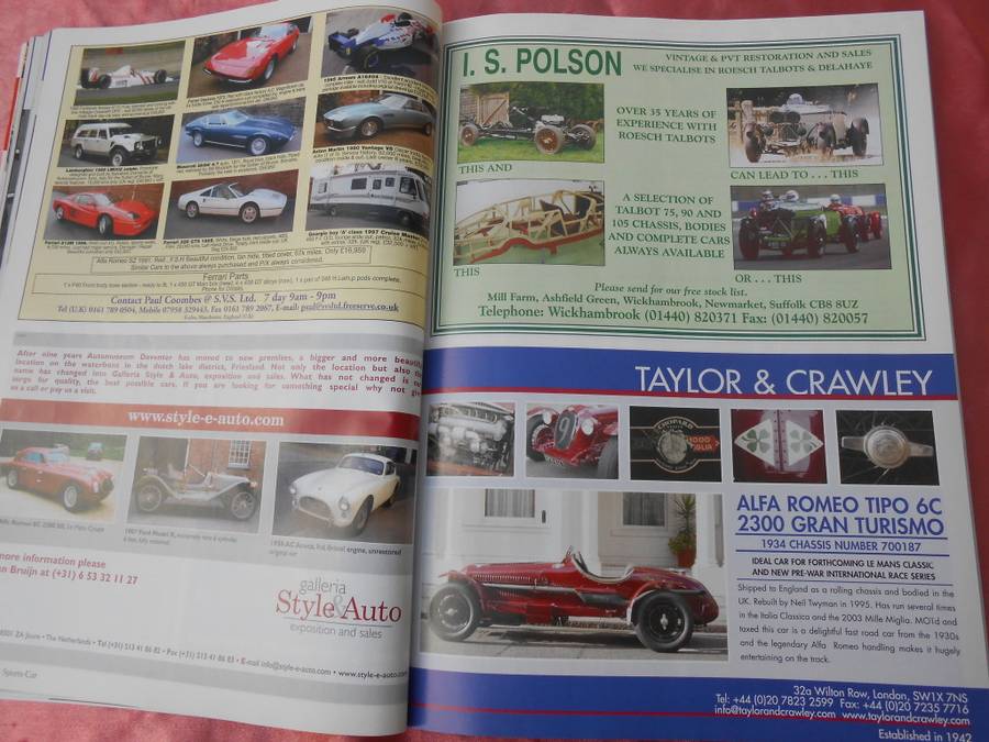 `Classic & Sports Car`  Magazine.  March, 2004.