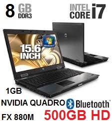 HP EliteBook 8540W, Core I7- 640M @ 2.80GHz , 8GB , 500GB HDDD, WEBCAM , 1GB NVIDIA QUADRO