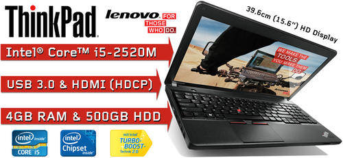 Lenovo Thinkpad Edge 530 15.6" HD i5-2520M 4GB Ram 500GB HDD Laptop -DEMO IN BOX AND WARRANTY