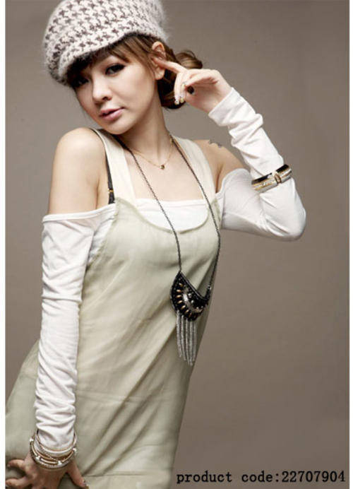 Women's long white Top loose