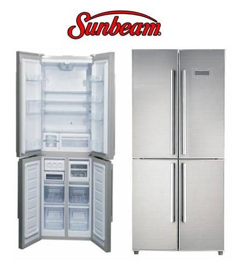 Sunbeam SFR495ST 495L 4 Door Fridge Brushed Finish, Delivery only to Gauteng.