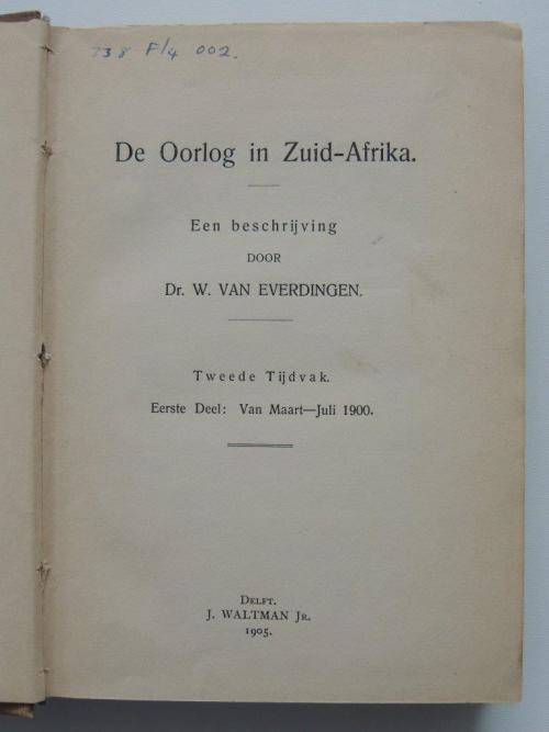 De Oorlog in Zuid-Afrika - W. van Everdingen
