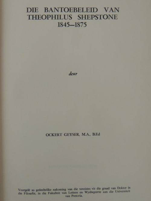 Argief Jaarboek vir S. A. Geskiedenis/Archives Year Book for S. A. History: 1968/1: