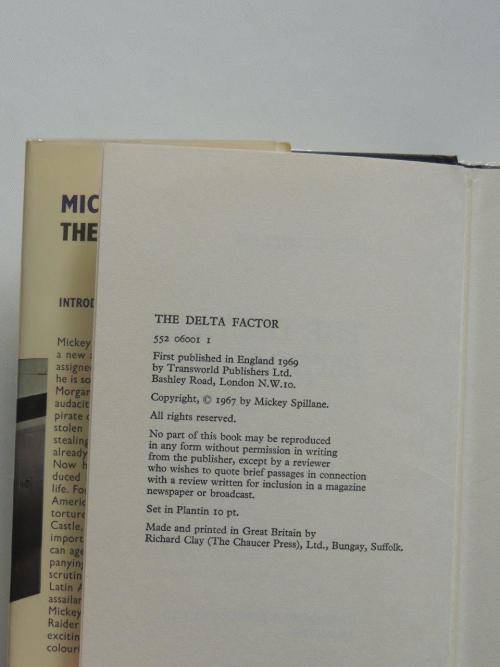 The Delta Factor - First Edition - by Mickey Spillane