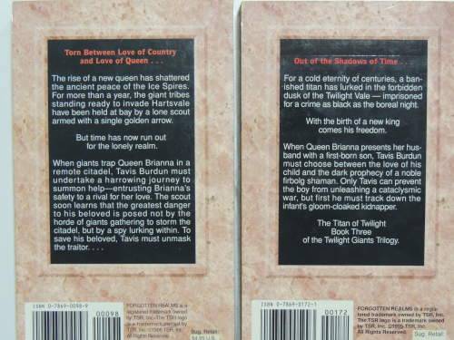 The Twilight Giants Forgotten Realms Books 2 and 3 ONLY -Troy Denning