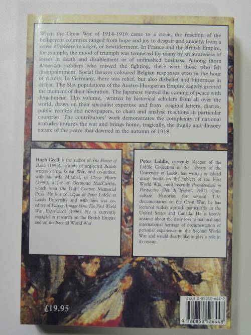 At the Eleventh Hour Reflections, Hopes and Anxieties at the Closing of the Great War 1918 - H Cecil