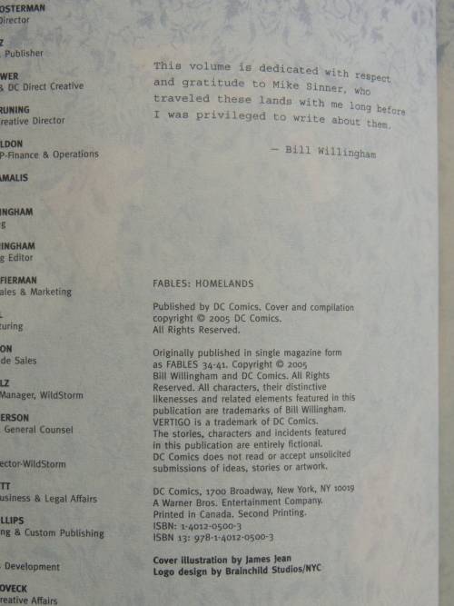 Vertigo: Fables - Homelands - Bill Willingham