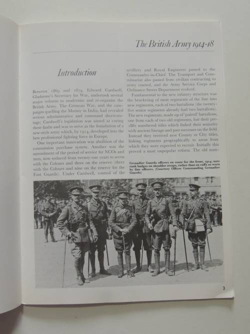 Osprey Men-At-Arms Series: The British Army 1914 - 18D S V Fosten & R J Marrion   ONE PLATE MISSING
