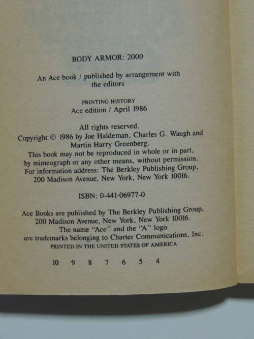 Body Armor: 2000 - Ed Joe Haldeman, C Waugh, MH Greenberg