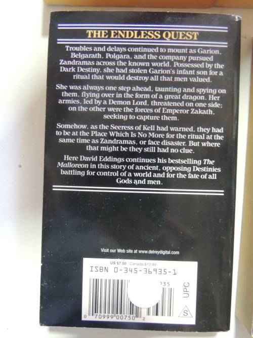 The Malloreon 5Vol`s -Guardians West, King Murgos, Demon Lord K,Sorceress D,Seeress K -David Eddings