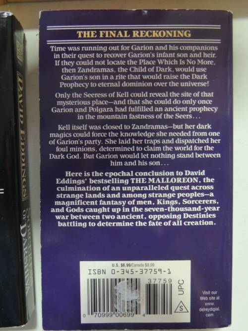 The Malloreon 5Vol`s -Guardians West, King Murgos, Demon Lord K,Sorceress D,Seeress K -David Eddings