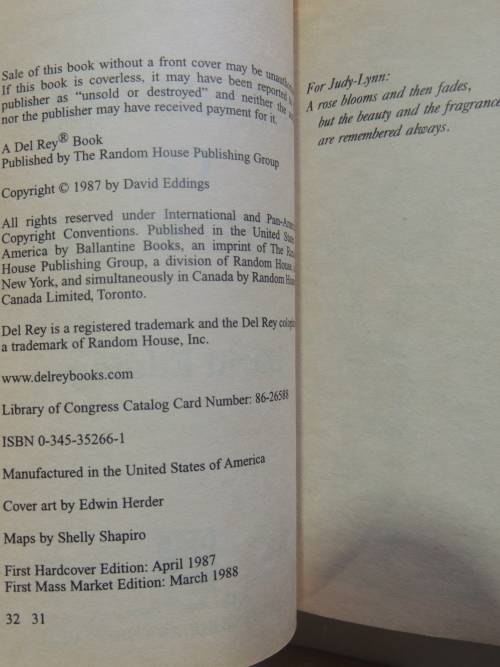 The Malloreon 5Vol`s -Guardians West, King Murgos, Demon Lord K,Sorceress D,Seeress K -David Eddings