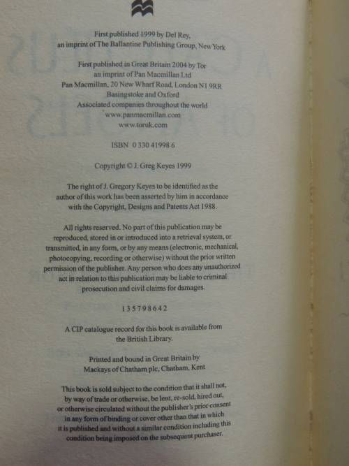 A Calculus of Angels - Book 2 The Age of Unreason - Greg Keys