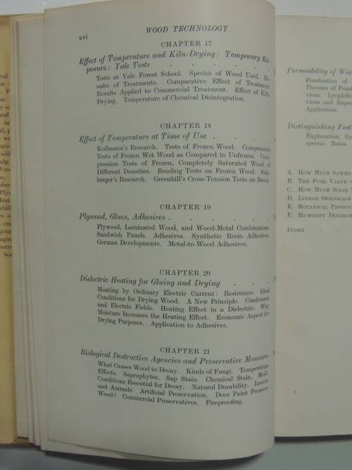 Wood Technology - Constitution, Properties and Uses - 3rd ed. 1951- Harry Donald Tieman