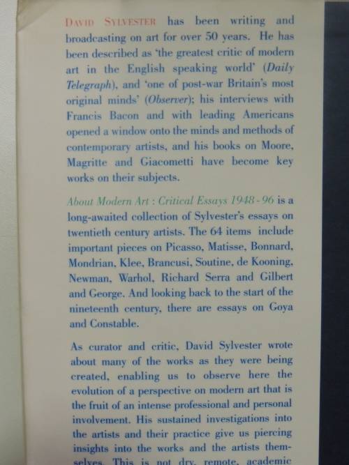 About Modern Art - Critical Essays 1948 - 96- David Sylvester