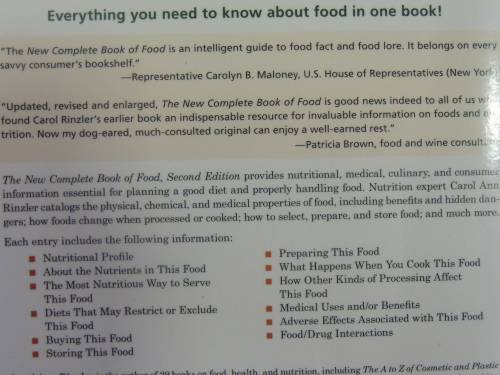 The New Complete Book of Food - A Nutritional, Medical & Culinary Guide - Carol Ann Rinzler