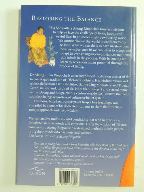 Restoring The Balance Sharing Tibetan Wisdom - Dr Akong Tulku Rinpoche