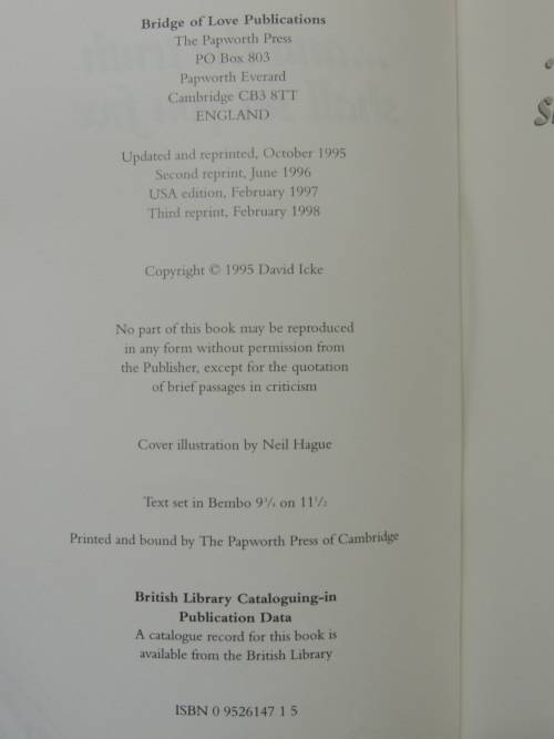 and the truth shall set you free- David Icke