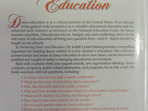 Partnering Dance and Education - Intelligent Moves for Changing Times - Judith Lynne Hanna