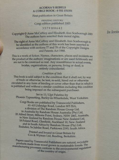Acorna`s Rebels - A New Adventure for a Unicorn Girl - Anne McCaffrey, Elizabeth Ann Scarborough