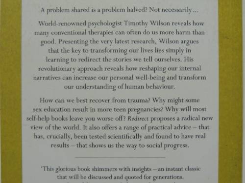 Redirect - The Surprising New Science Of Pschological Change - Timothy D. Wilson