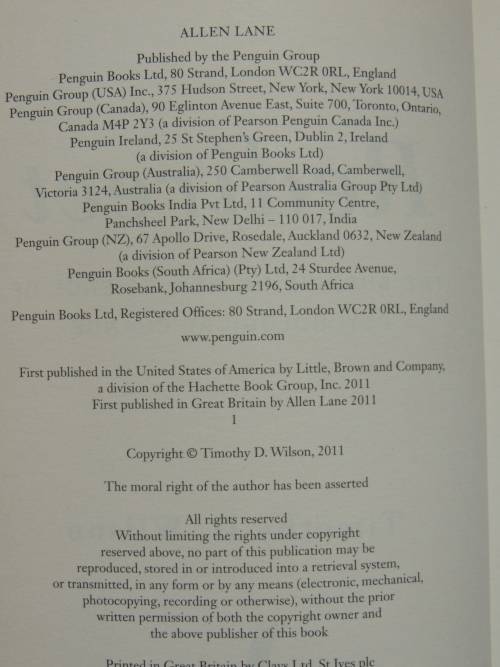 Redirect - The Surprising New Science Of Pschological Change - Timothy D. Wilson