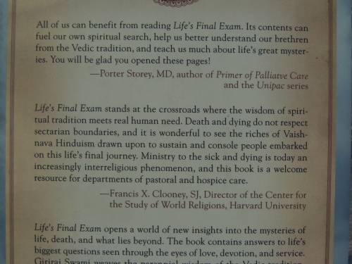 Life`s Final Exam - Death And Dying From The Vedic Perspective - Giriraj Swami