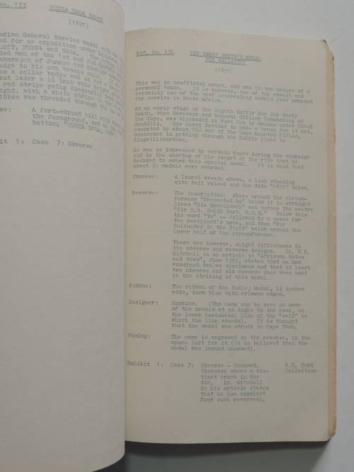 South African National War Museum - Medal Catalogue, 1959Catalogue of Military Orders, Decorations
