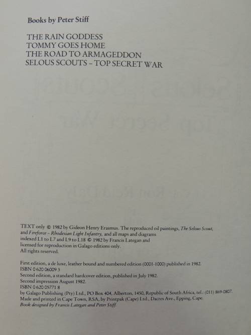 Selous Scouts Top Secret War - Lt Col Ron Reid Daly, Peter Stiff