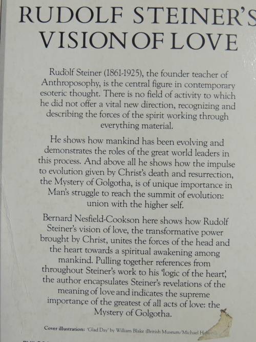 Rudolf Steiner`s Vision of Love,Spiritual Science &the Logic of the heart - Bernard Nesfield-Cooks