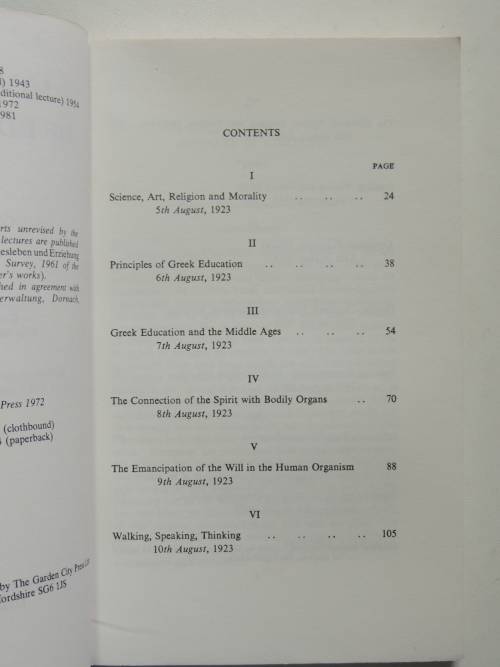 A Modern Art of Education, Lectures 1923 - Rudolf Steiner