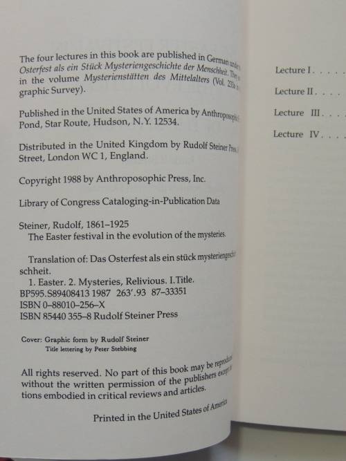 The Easter Festival in the Evolution of the Mysteries, Lectures 1924 - Rudolf Steiner