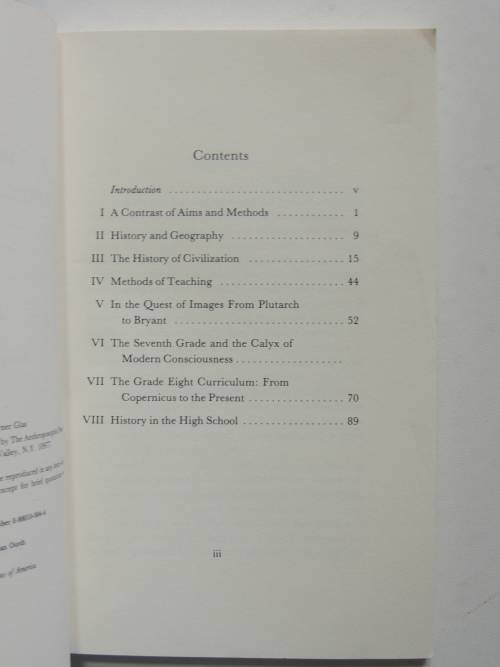 The Waldorf School Approch to HistoryWerner Glas