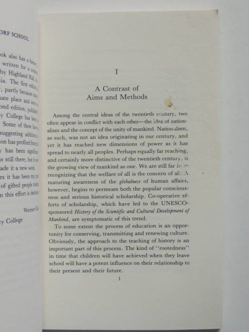 The Waldorf School Approch to HistoryWerner Glas