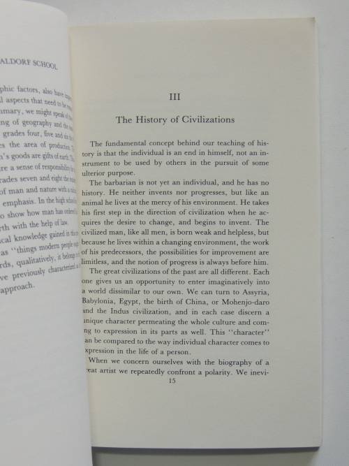 The Waldorf School Approch to HistoryWerner Glas