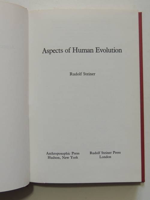 Aspects of Human Evolution - Rudolf Steiner