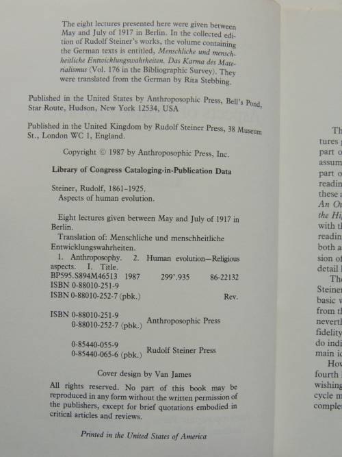 Aspects of Human Evolution - Rudolf Steiner