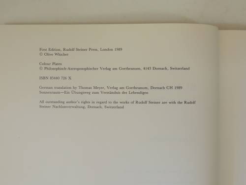 Sun  Space - Science at a Threshold of Spiritual Understanding - Olive Whicher