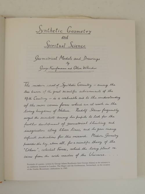 Sun  Space - Science at a Threshold of Spiritual Understanding - Olive Whicher