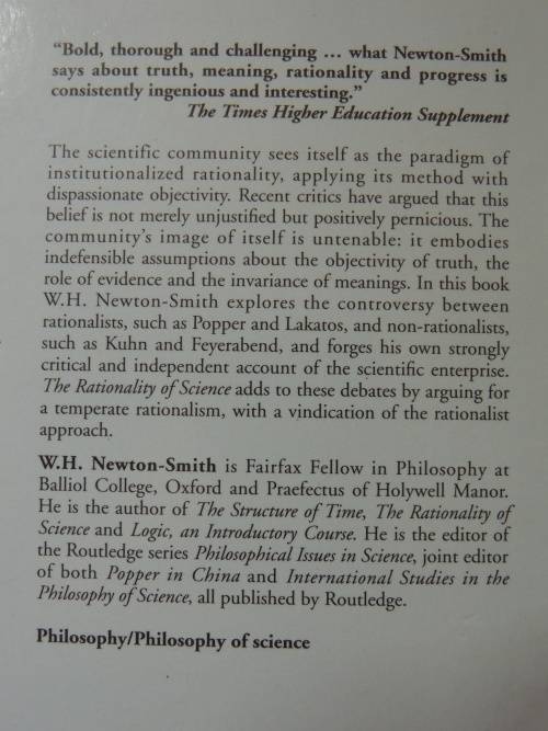 The Rationality Of Science- W.H. Newton-Smith